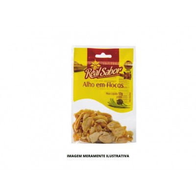 TEMPERO - REAL SABOR -  12g - ALHO FLOCOS - CX50